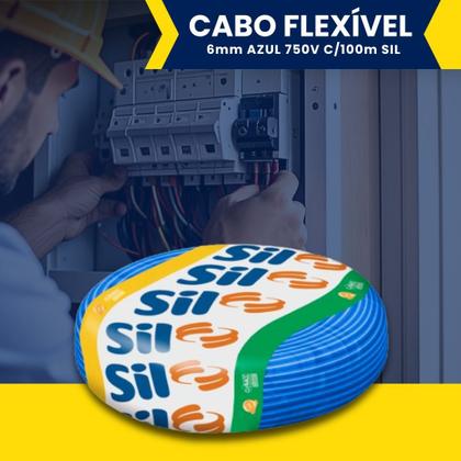 Imagem de Cabo Flexivel 6mm Azul 100m 750v Sil