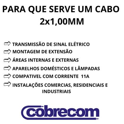 Imagem de Cabo flexível de cobre Pp 2x1,00mm 50 Metros