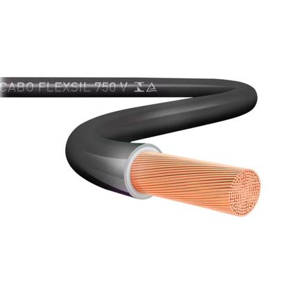 Imagem de Cabo FlexSil 750V 6,00mm² Preto - Rolo 25m - SIL