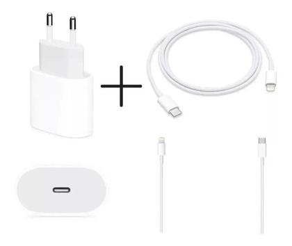 Imagem de Cabo + Fonte Compatível iPhone X Xr 11 12 13 14 - Usb-c 20W