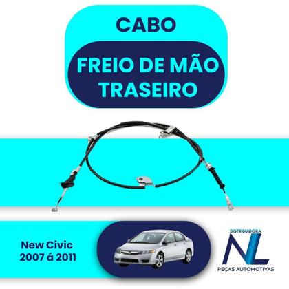 Imagem de Cabo Freio De Mão Traseiro 2100mm Honda Civic 2007 A 11 L.D. - Tuba