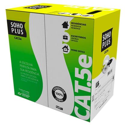 Cabo Furukawa SoHoPlus, CAT5E, U/UTP, 305m, Preto - 23200100 Imagem de Cabo Furukawa SoHoPlus, CAT5E, U/UTP, 305m, Preto - 23200100