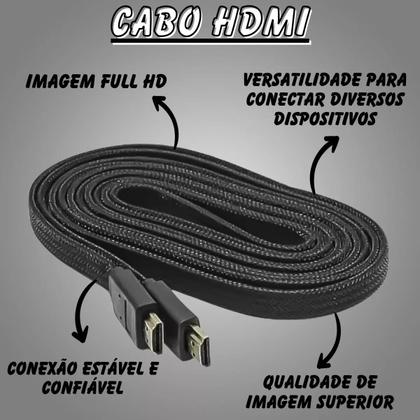 Imagem de Cabo Hdmi 10 Metros 1.4 Full Hd Ponta De Ouro Barato