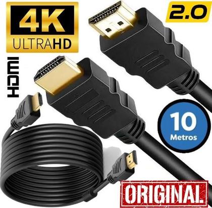 Imagem de Cabo Hdmi 10 Metros 2.0 Gold Full Hd Resolução 4K 3D