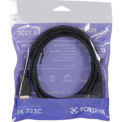 Imagem de Cabo HDMI 2.0 4K 1,5M HD201 FK 722C Preto Fortrek