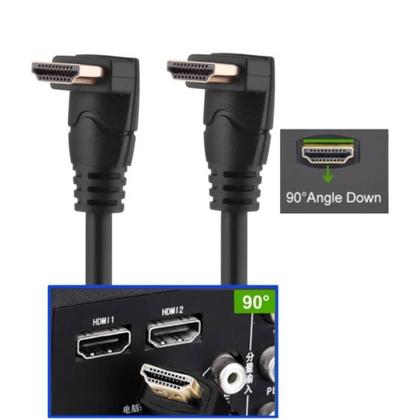 Imagem de Cabo Hdmi 2.0 4k 19+1p Ultra Hd Gold 90º 30awg 70cm