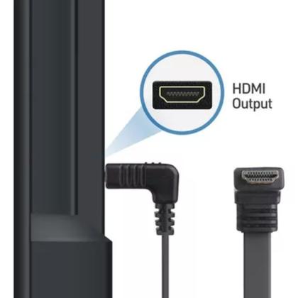 Imagem de Cabo Hdmi 2.0 4k 19+1p Ultra Hd Gold 90º 30awg 70cm