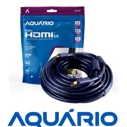 Imagem de Cabo HDMI 2.0 4K de 10 metros aquário 4k10