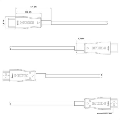 Imagem de Cabo Hdmi 2.0 4K Fibra Óptica - 60 Metros