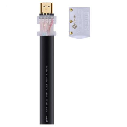 Imagem de Cabo hdmi 2.0 4k ultra hd 3d conexao ethernet flat com conector desmontavel 10 metros - h20fl-10