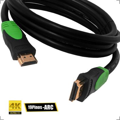 Imagem de Cabo HDMI 2.0 Conectores Ouro 4k 60Hz de 3 Metros