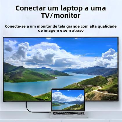 Imagem de Cabo HDMI 2.1 8K 60Hz 4K 120Hz 48Gbps Ultra Alta Velocidade HDR Para TV HD Projetor Laptop PS4 PS5