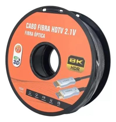 Imagem de Cabo Hdmi 2.1 Fibra Optica 8k - 100 Metros