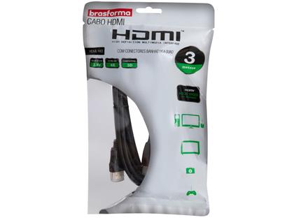 Imagem de Cabo HDMI 4K 1.4 3m 1403 19 Pinos Brasforma