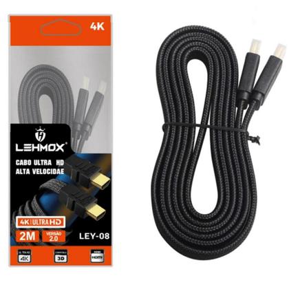Imagem de Cabo HDMI 4K Versão 2.0 com 2 Metros Ley-08 Lehmox