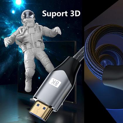 Imagem de Cabo Hdmi 8K 60hz Ultra HD 2.1 e 4K 120hz - 2 Metros