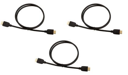 Imagem de Cabo HDMI Amazon Basics de alta velocidade 4K Ultra HD, pacote com 3 unidades de 1 m
