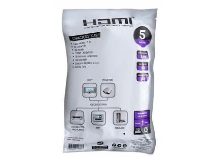 Imagem de Cabo HDMI de Alta Definição 1.4 4k 5m- Brasforma