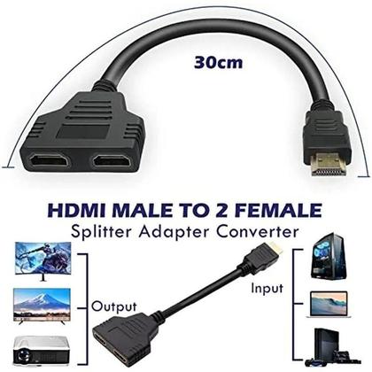 Imagem de Cabo HDMI Divisor 1 Entrada 2 Saídas Espelha Imagem em 2 Telas Full HD 1080p - rhos