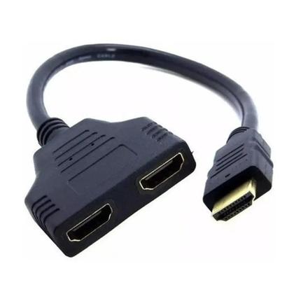 Imagem de Cabo Hdmi Divisor Duplicador Y 1 Macho Para 2 Fêmea