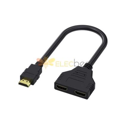 Imagem de Cabo HDMI Divisor Splitter 1 Macho para 2 Fêmea