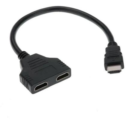 Imagem de Cabo HDMI Duplicador de Tela 1 Macho para 2 Fêmeas Espelha Imagem em 2 Telas
