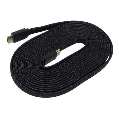 Imagem de Cabo Hdmi L 5m 90 Graus Blindado 2.0 Ethernet 5 Metros 4k 3d HD5MT