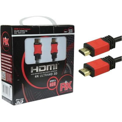 Imagem de Cabo HDMI PIX 10m 2.0 4K HDR 19 Pinos com Filtro 018-1120
