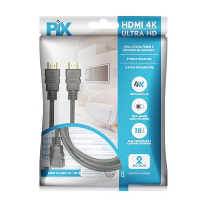 Imagem de Cabo HDMI PIX 2m 2.0 4K 19 Pinos 018-2222