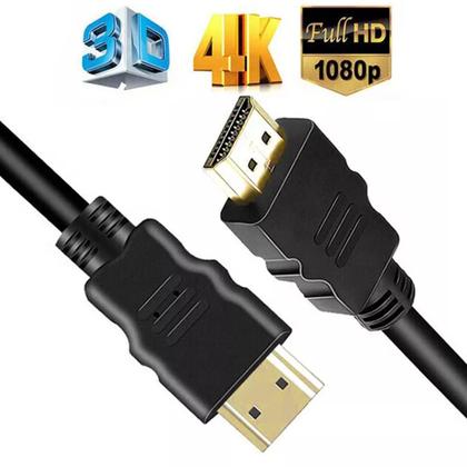 Imagem de Cabo Hdmi Premium Gold 4k 3d 3 Metros Full Hd Blindado 19 Pinos