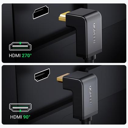 Imagem de Cabo HDMI UGREEN 4K 270 Ângulo reto 2,0 6,6 pés para TV PC