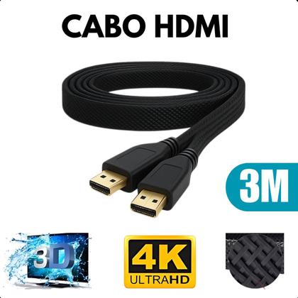 Imagem de Cabo HDMI Ultra Resistente Alta Velocidade 4K HDR 3 Metros Computador TV Filmes