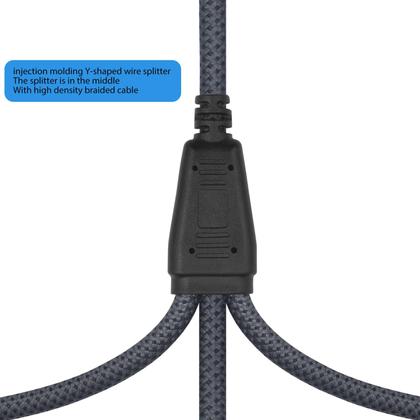 Imagem de Cabo HUALEU 1 macho XLR para 3 fêmeas XLR, divisor Y de 5 pés