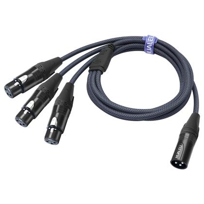 Imagem de Cabo HUALEU 1 macho XLR para 3 fêmeas XLR, divisor Y de 5 pés