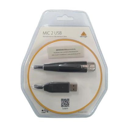 Imagem de Cabo Interface MIC 2 USB Behringer  Conversor de XLR para USB