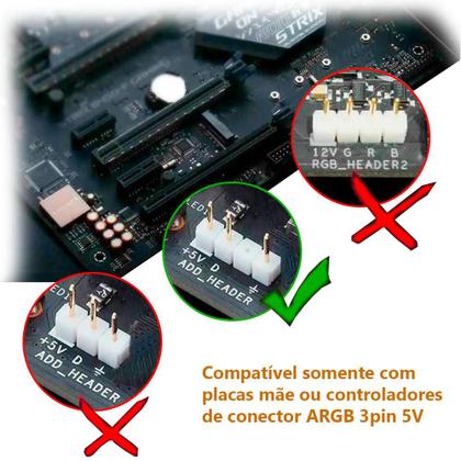 Imagem de Cabo jst sm 3p vdg 2 saídas macho adaptador para argb 5v