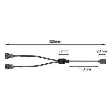 Imagem de Cabo jst sm 4p 2 saídas macho adaptador para rgb 12v 4 pinos