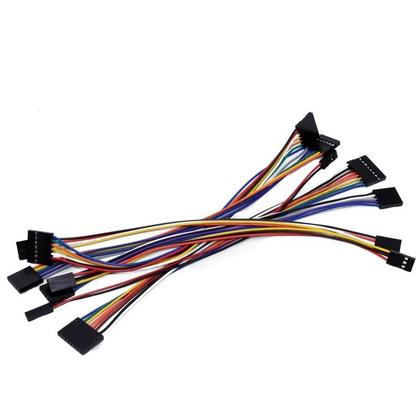 Imagem de Cabo Jumper De 2.54mm Pitch 10PCS Conector Duplo Feminino Dupont Para PCB Arduino 10cm 20cm 30cm