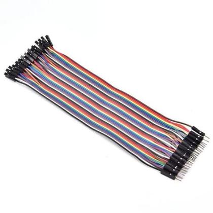 Imagem de Cabo Jumper Dupont Macho-Fêmea 40 peças 20cm p/ Arduino