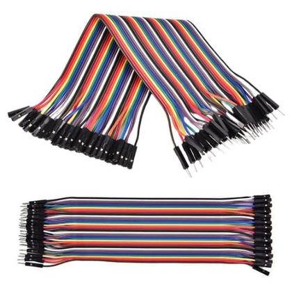 Imagem de Cabo Jumper Dupont Macho-Fêmea 40 peças 20cm p/ Arduino