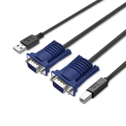 Imagem de Cabo KVM USB A/B + VGA Macho x Macho 1,5 Metro 28119377 Comtac