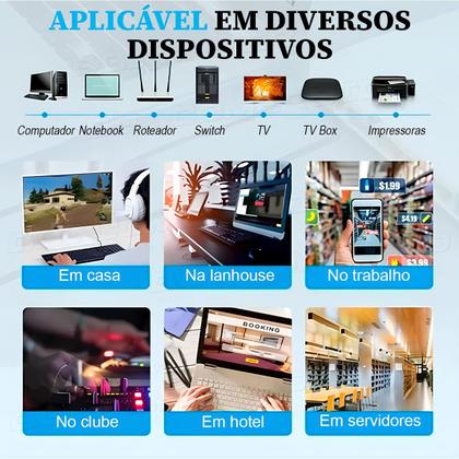 Imagem de Cabo Lan Giga Ethernet Cat 8 Deluxe Vention Cinco 5 Metros