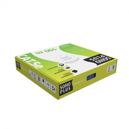 Imagem de Cabo LAN U/UTP CAT.5E 24 AWG 4 Pares CMX Caixa C/ 100 Metros Preto 100% Cobre 23200185