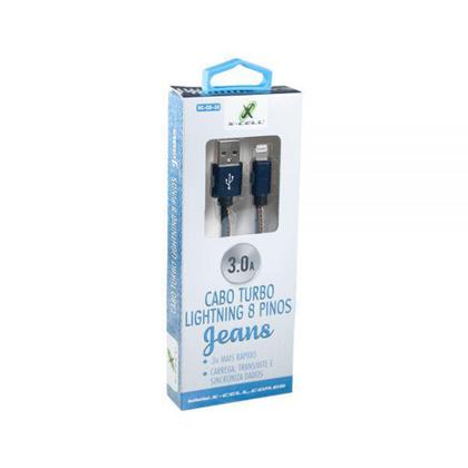 Imagem de Cabo Lightining USB 3.0A Xcell  Revestido Jeans XC-CD-32