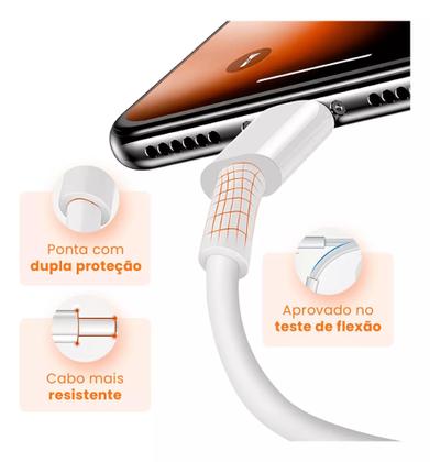 Imagem de Cabo Lightning 2m Compativel Para iPhone 14 13 12 11 X Cabo Carregador Reforçado Usb Tipo C MFI PD