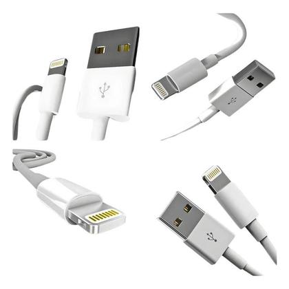 Imagem de Cabo Lightning Conector USB 01 Metro Carrega e Transfere Dados Alta Velocidade Proteção contra Sobre Carga e Aquecimento