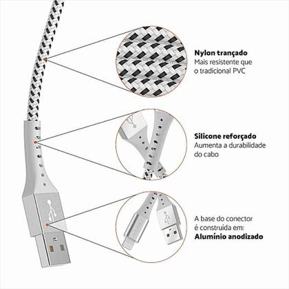 Imagem de Cabo Lightning Essential 2.0 C189 1,2 Metro Esliwt Geonav