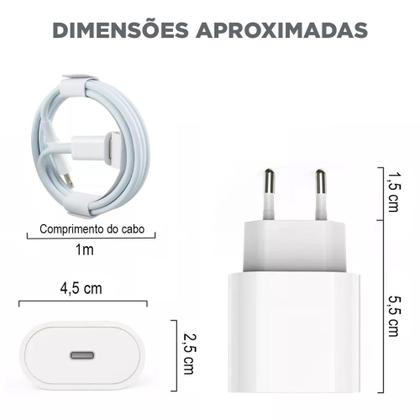 Imagem de Cabo Lightning + Fonte Carregador Usb C Turbo - Lehmox