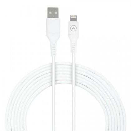 Imagem de Cabo Lightning Hard TPE 200cm MFI Homologado Chip Apple - Iwill - Branco