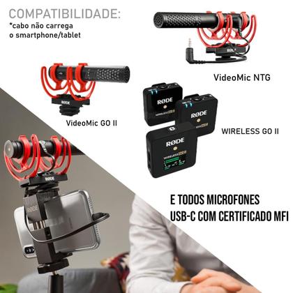 Imagem de Cabo Lightning Para Microfone Rode Wireless Go Ii Videomic Ntg Rode Sc15